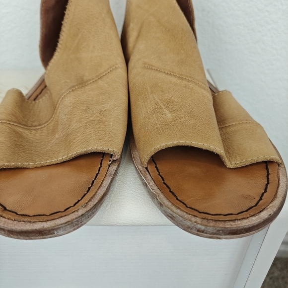 Free People Mont Blanc D’Orsays Sandal Shoe Brown Slip On Women's 7 US Flat - Picture 5 of 15